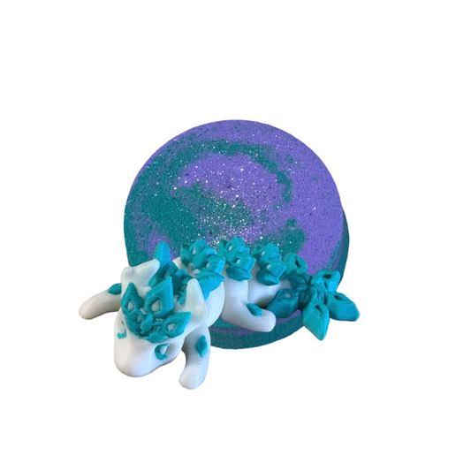 Bath Bomb - Snow Dragon Surprise - Fairy Magic - AGES 3+ Toy Inside