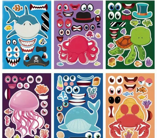 Sticker Pack - DIY Ocean Friends -  2 Pack