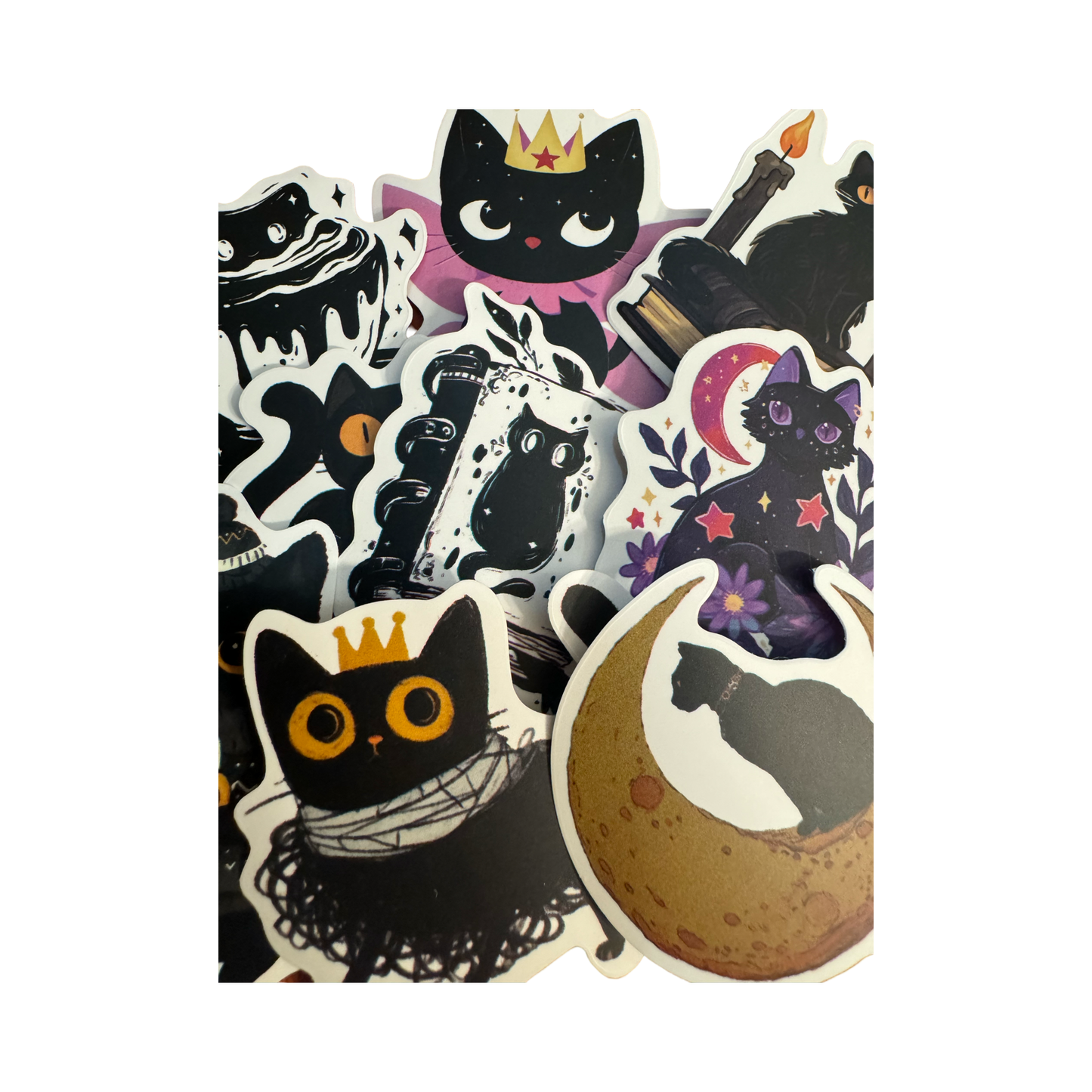 Sticker Pack - Black Cats - 10 Stickers