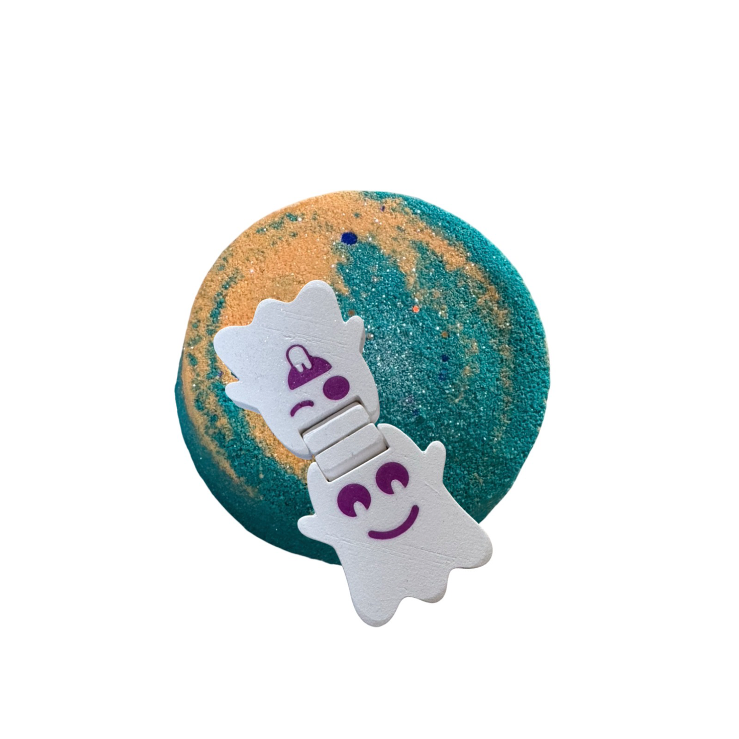 Bath Bomb - Ghost Fidget Surprise - Caramel Popcorn - AGES 3+ Toy Inside