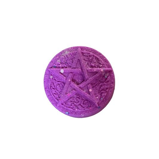 Bath Bomb - Pentagram - Blackened Amethyst