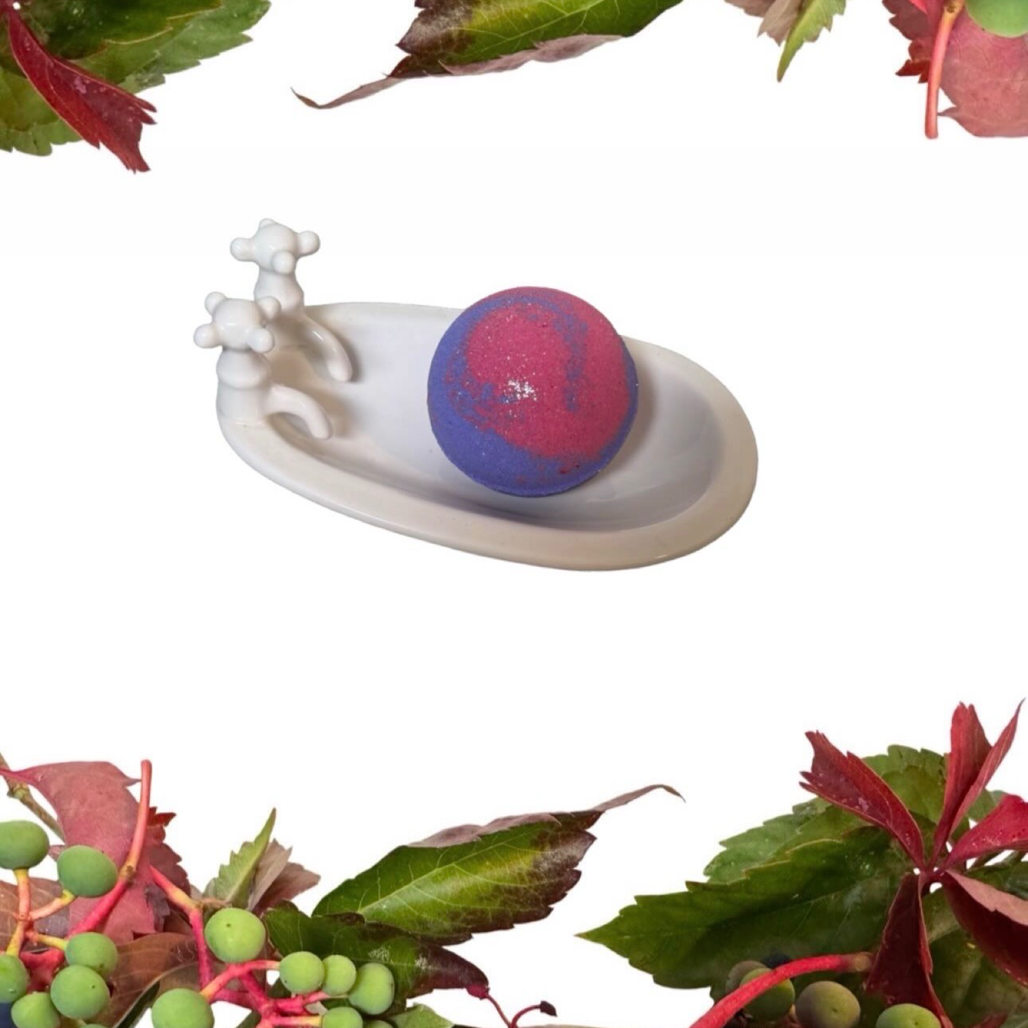 Bath Bomb - Round - Black Cherry