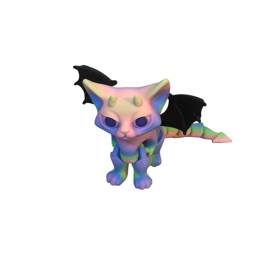 3D Printed Bat Cat Toy!!! No Bath Bomb. Rainbow Pastel