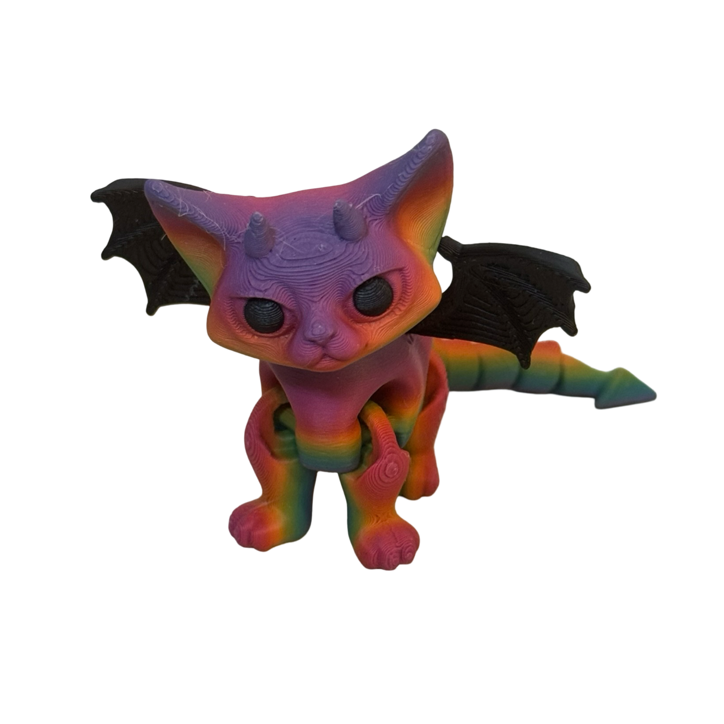3D Printed Bat Cat Toy!!! No Bath Bomb. Rainbow