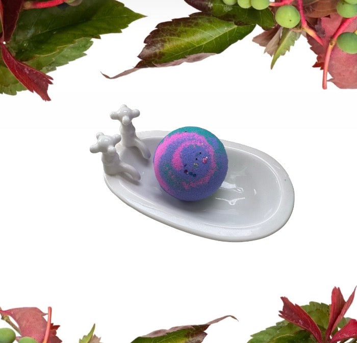 Bath Bomb - Round - White Caramel Cold Brew