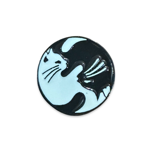 Pin - Black Cat White Cat - Choking Hazard - Not Suitable for Children
