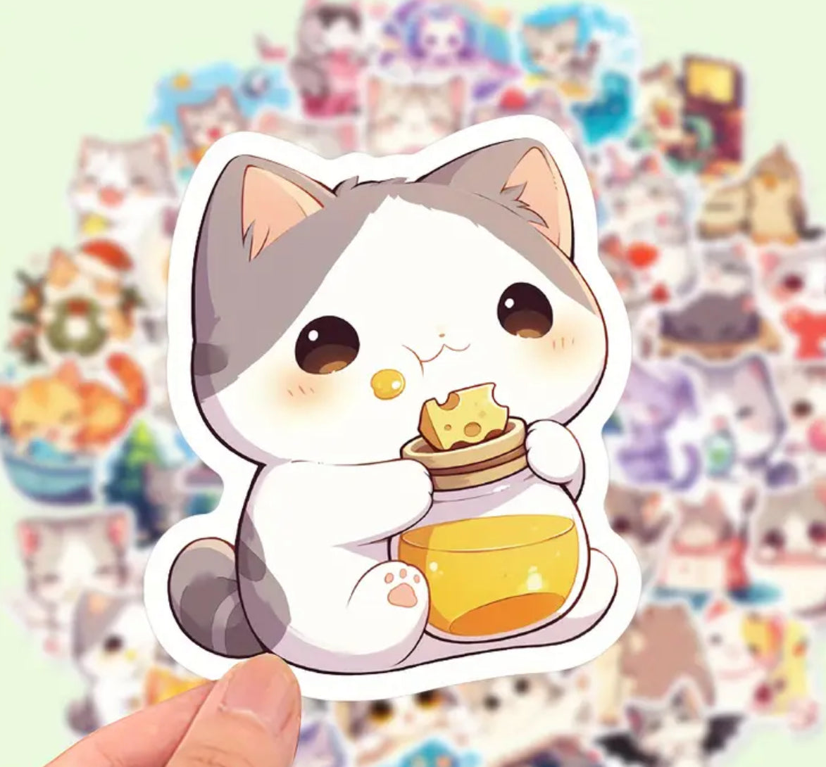 Sticker Pack - Cute Cats - 10 Stickers