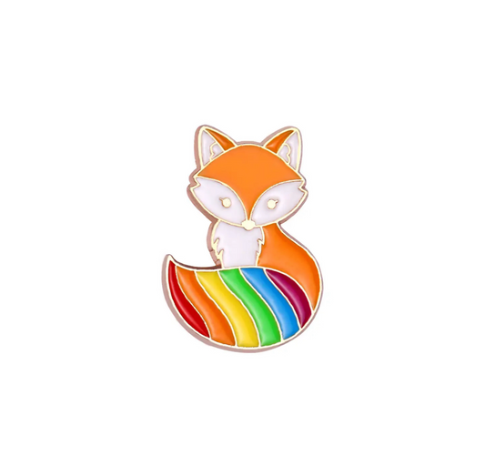 Pin - Rainbow Fox - Choking Hazard - Not Suitable for Children