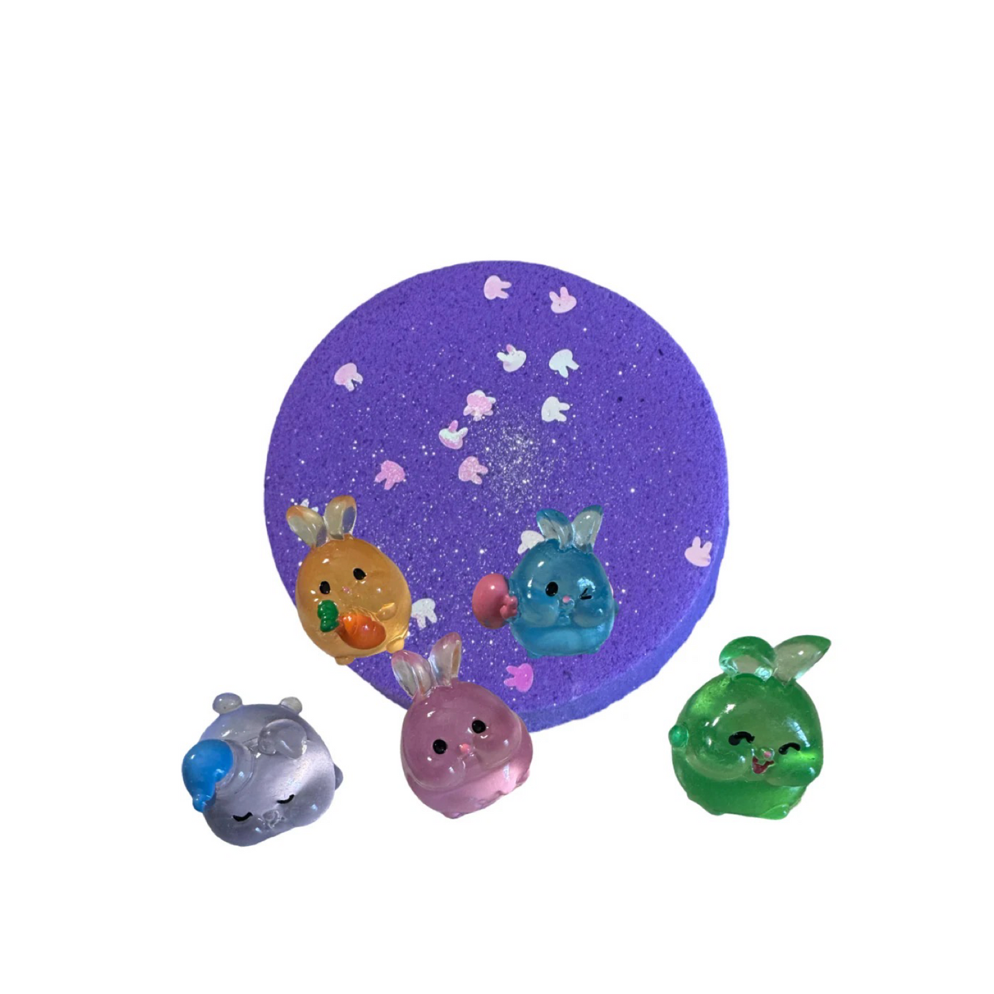 Bath Bomb - Chonky Bunny Surprise - Frosted Carrot Cake - AGES 3+ Toy Inside