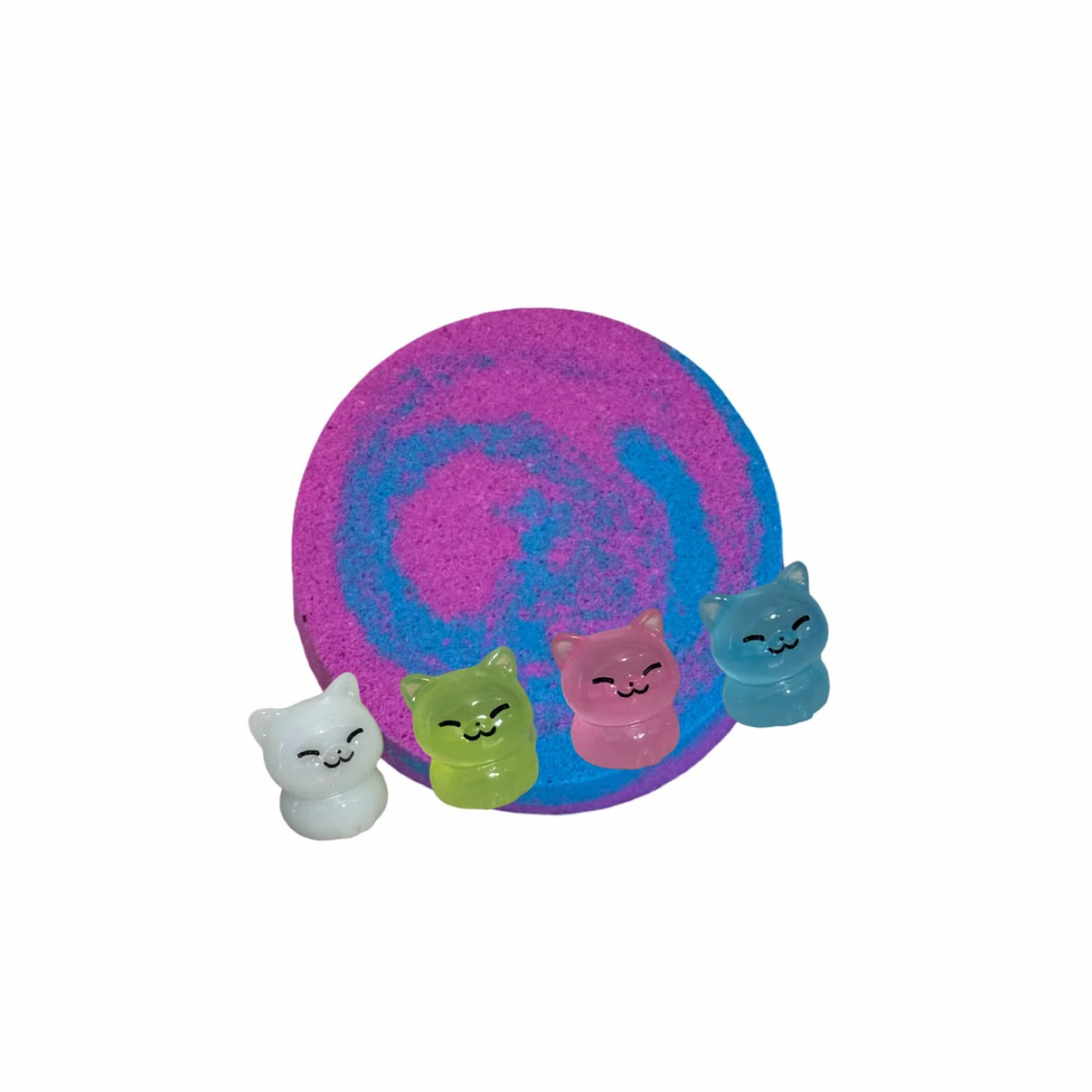 Bath Bomb - Cute Cat Surprise - Blue Raspberry -  AGES 3+ Toy Inside