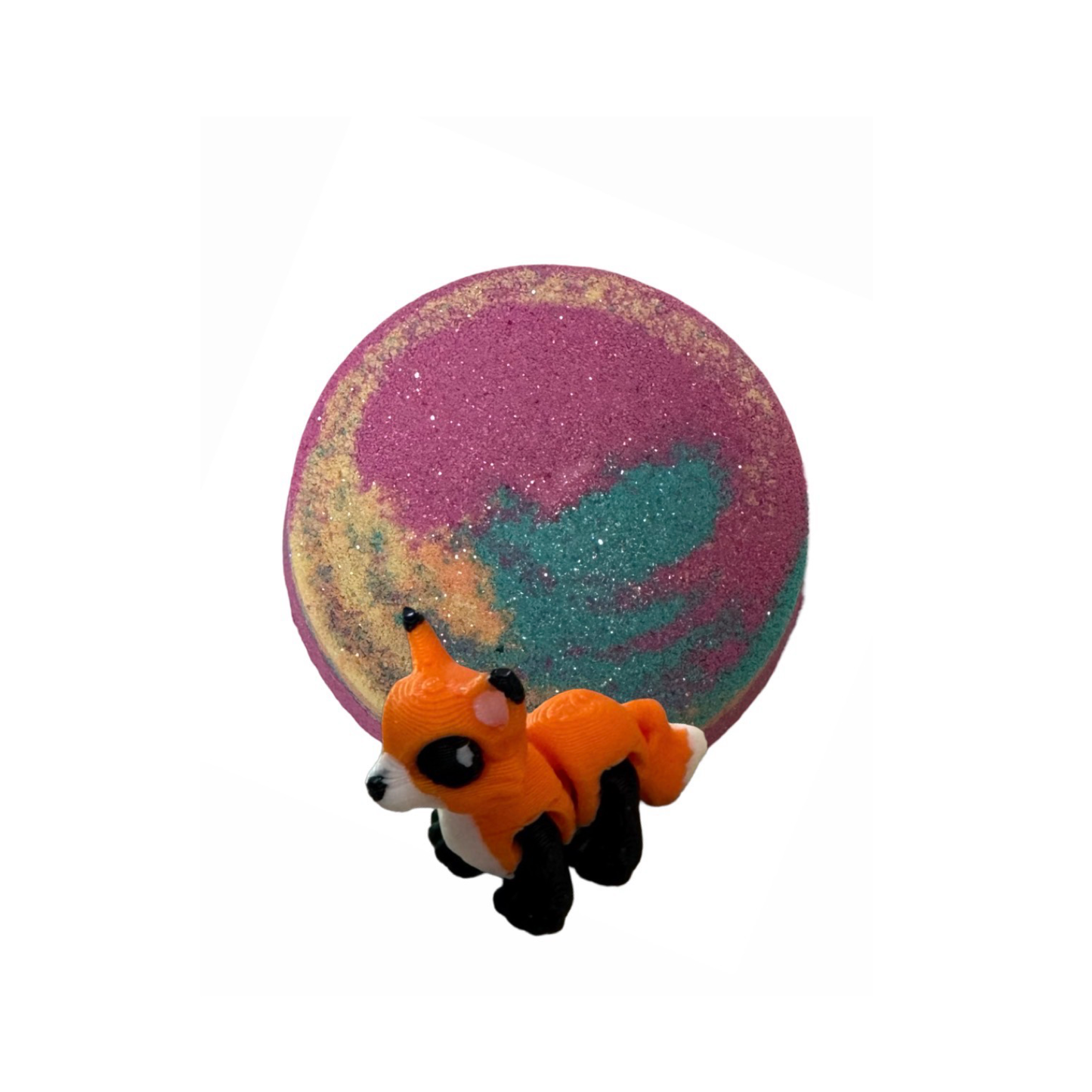 Bath Bomb - Fox Surprise - Orange Popsicle -  AGES 3+ Toy Inside