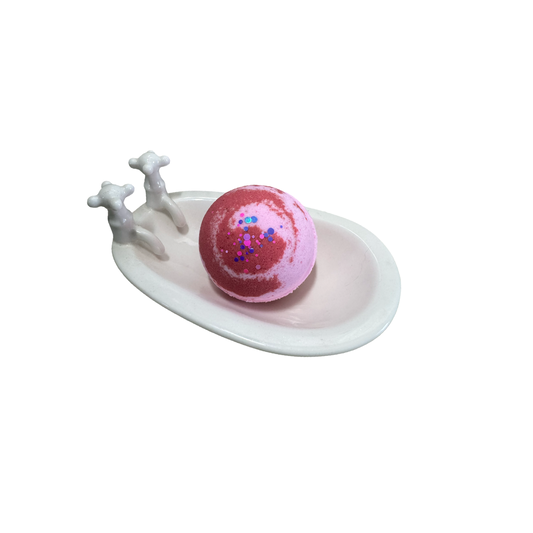 Bath Bomb - Round - Cherry Royale