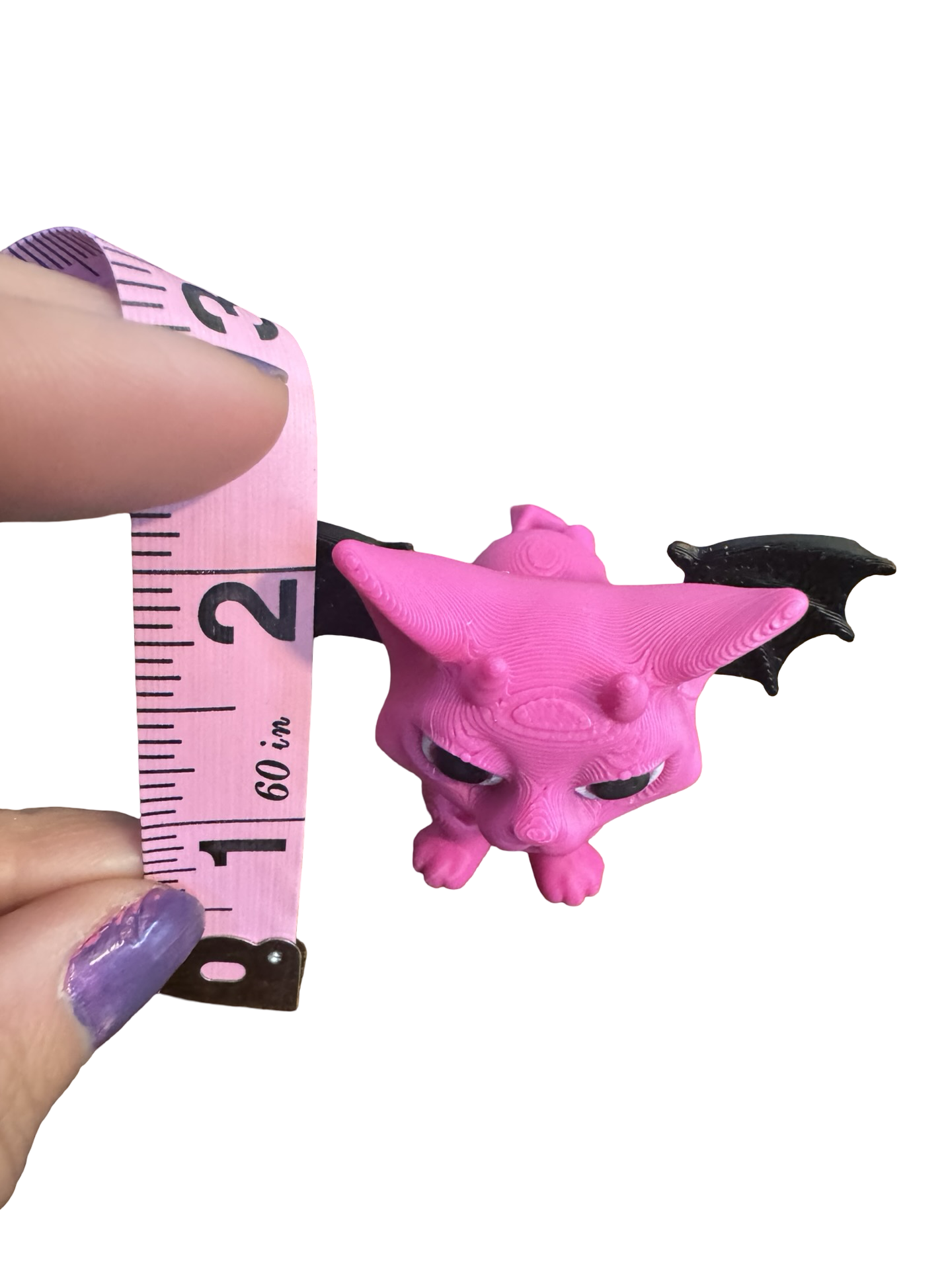 3D Printed Bat Cat Toy!!! No Bath Bomb. Pink.