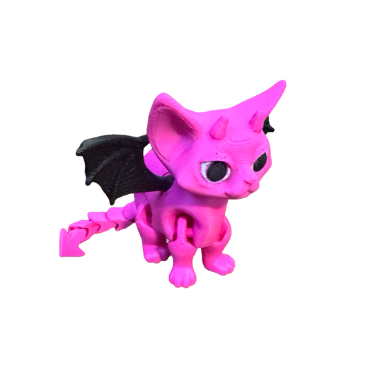 3D Printed Bat Cat Toy!!! No Bath Bomb. Pink.
