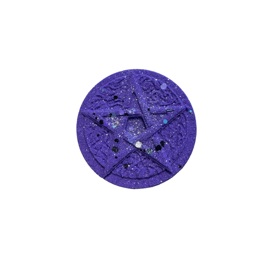 Bath Bomb - Pentagram - Blackened Amethyst