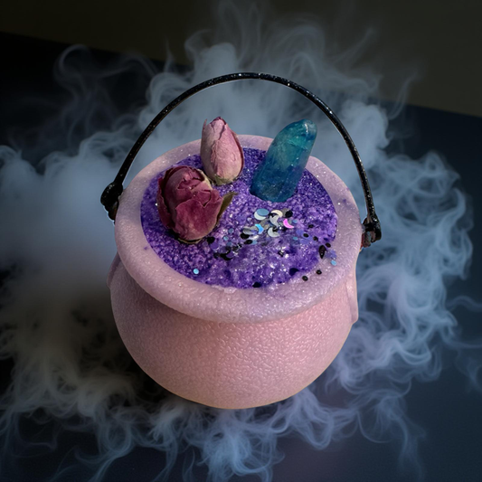 Crystal Intentions Bath Bomb - Pink Cauldron - Blackened Amethyst - CHOKING HAZARD AGES 3+