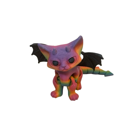 3D Printed Bat Cat Toy!!! No Bath Bomb. Rainbow