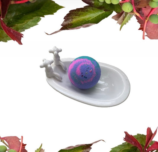 Bath Bomb - Round - White Caramel Cold Brew