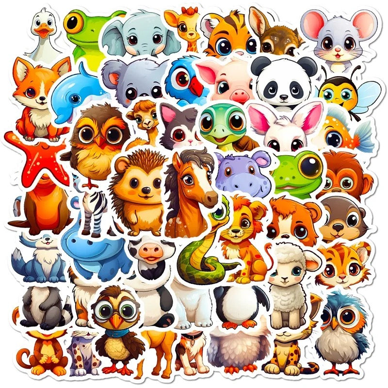 Sticker Pack - Mixed Cute Baby Animal - 10 Stickers