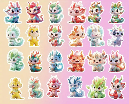 Sticker Pack - Cute Dragons - 10 Stickers l