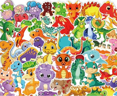 Sticker Pack - Cute Dinosaurs - 10 Stickers