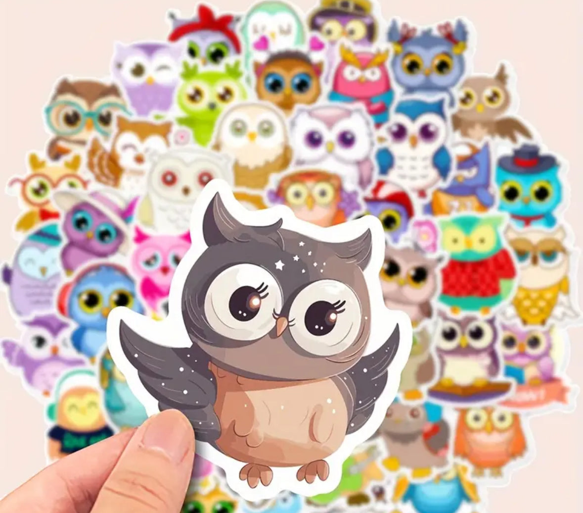 Owl Racing Sticker Sticker Pack - Cute Owls - 10 Stickers – scenterstagebath