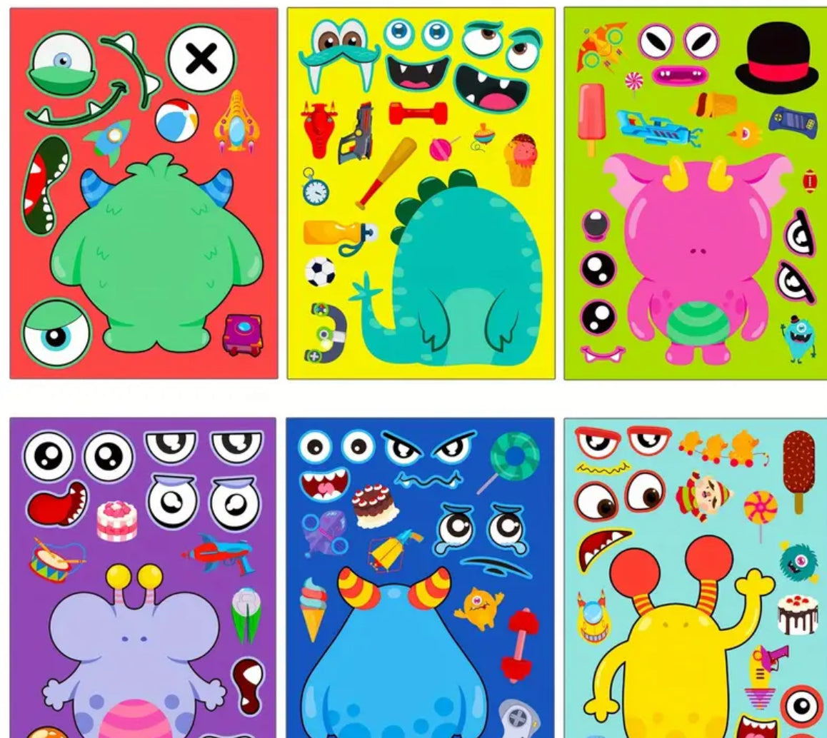 Sticker Pack - DIY Monsters -  2 Pack