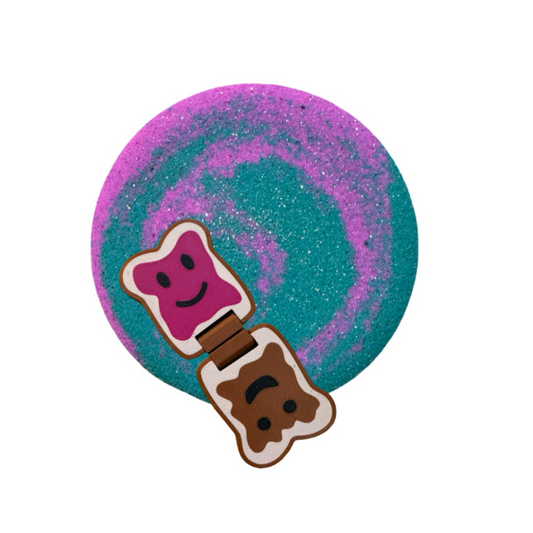 Bath Bomb - PB&J Surprise - Wild Berry Cheesecake -  AGES 3+ Toy Inside