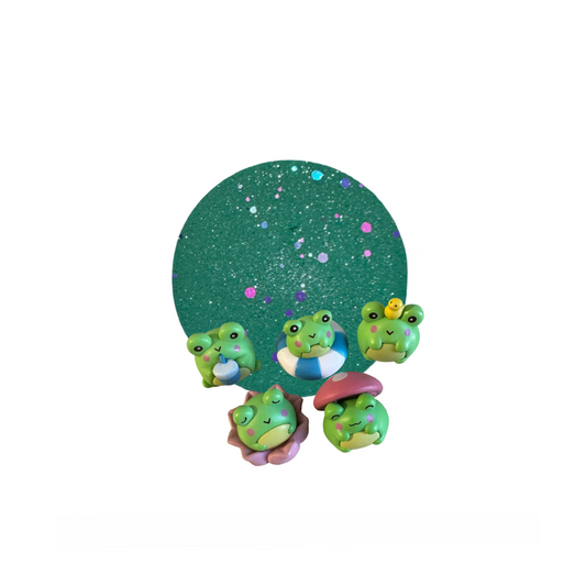 Bath Bomb - Frog Surprise - Green Apple -  AGES 3+ Toy Inside