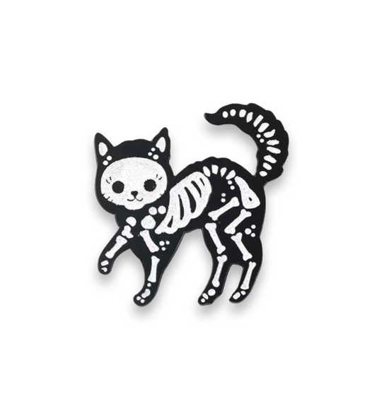 Pin - Cute Cat Skeleton - Choking Hazard - Not Suitable for Children