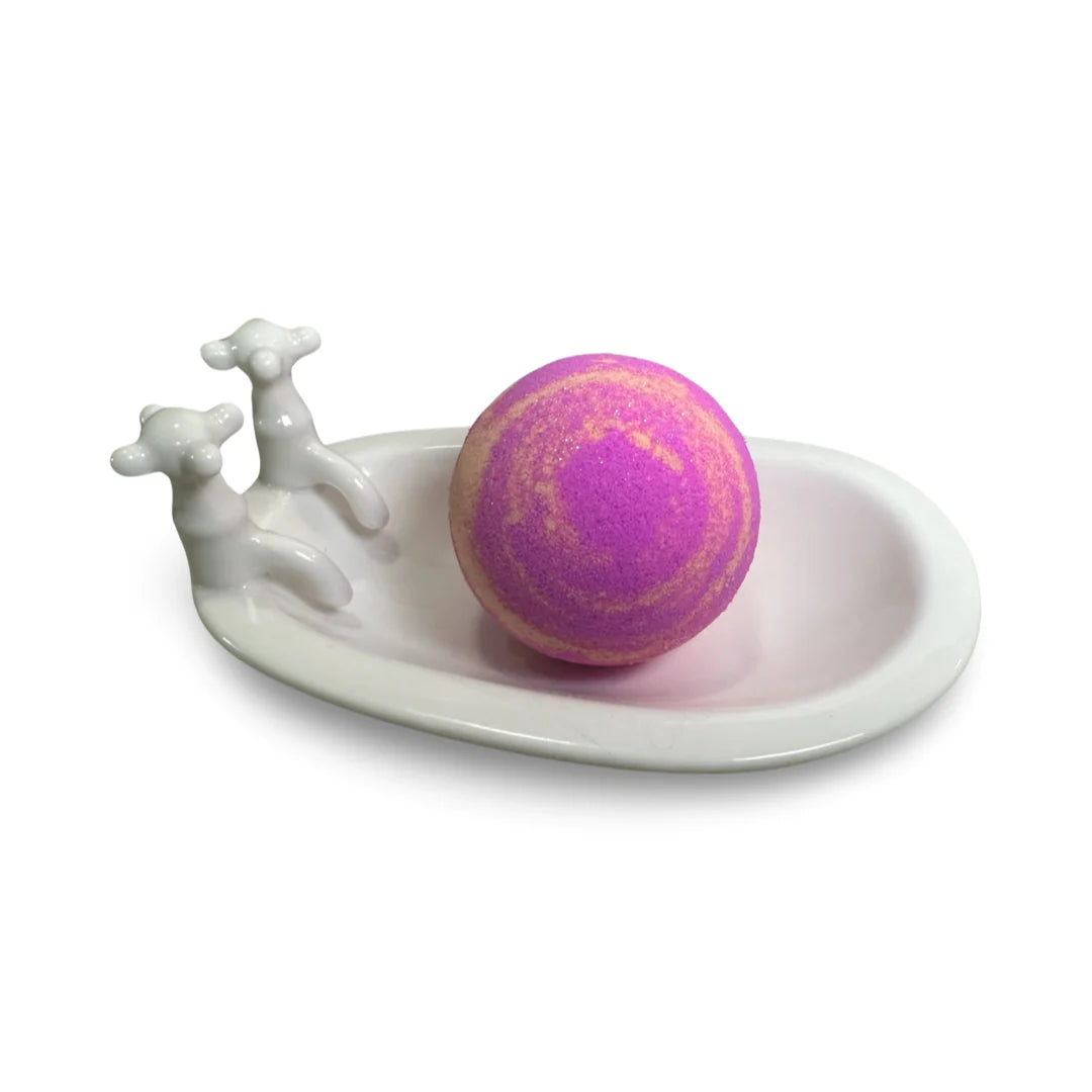 Bath Bomb - Round - Peach Candy