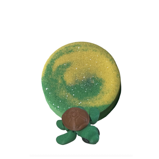 Bath Bomb - Turtle Surprise - Green Apple -  AGES 3+ Toy Inside