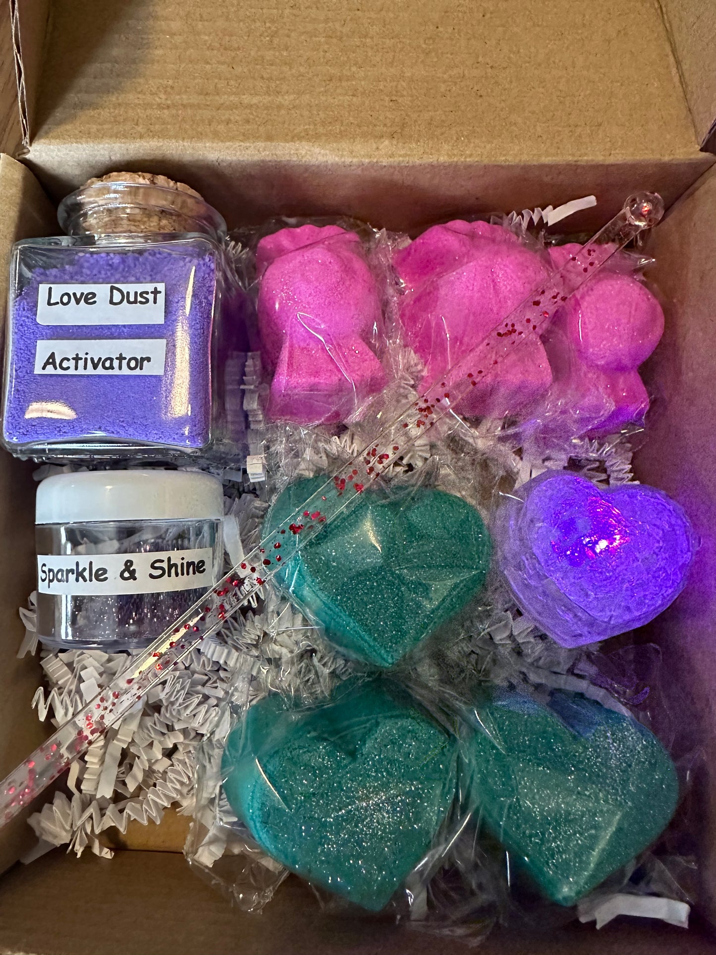 Bath Potion Kit - Magical Glowing Heart - 3 Baths / Potions per Kit!!!