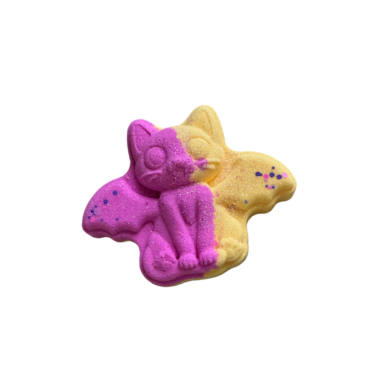 Bath Bomb -  Bat Cat - Year-Round Halloween -  Limited Edition Summerween Version - Juicy Pineapple