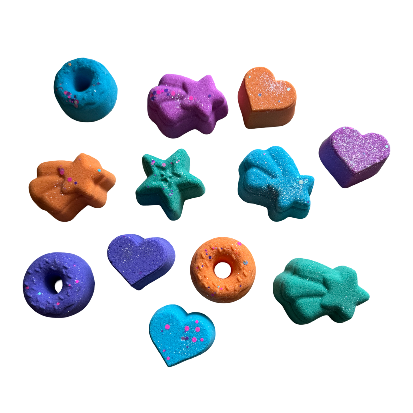 Bath Bombs - 1 Pound Mixed Minis - Mix of Colors and Shapes