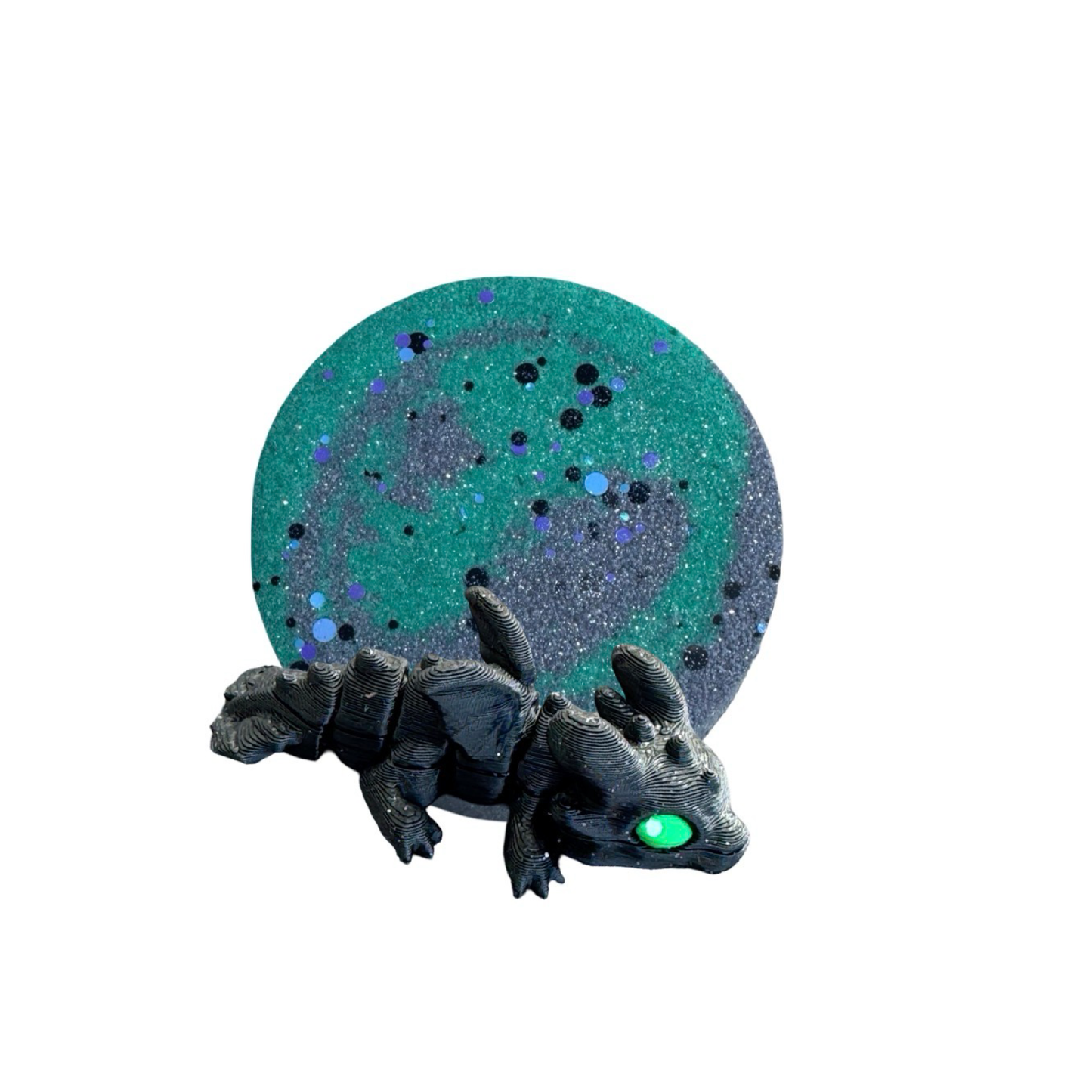 Bath Bomb - Black Dragon - Unicorn Dragon -  AGES 3+ Toy Inside