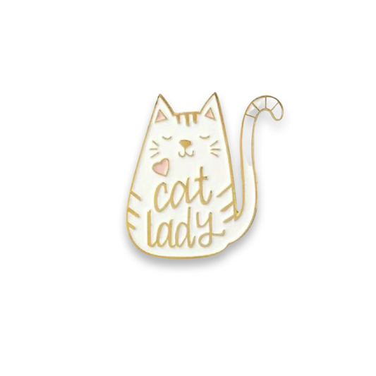 Pin - Cat Lady (White) - Choking Hazard - Not Suitable for Children