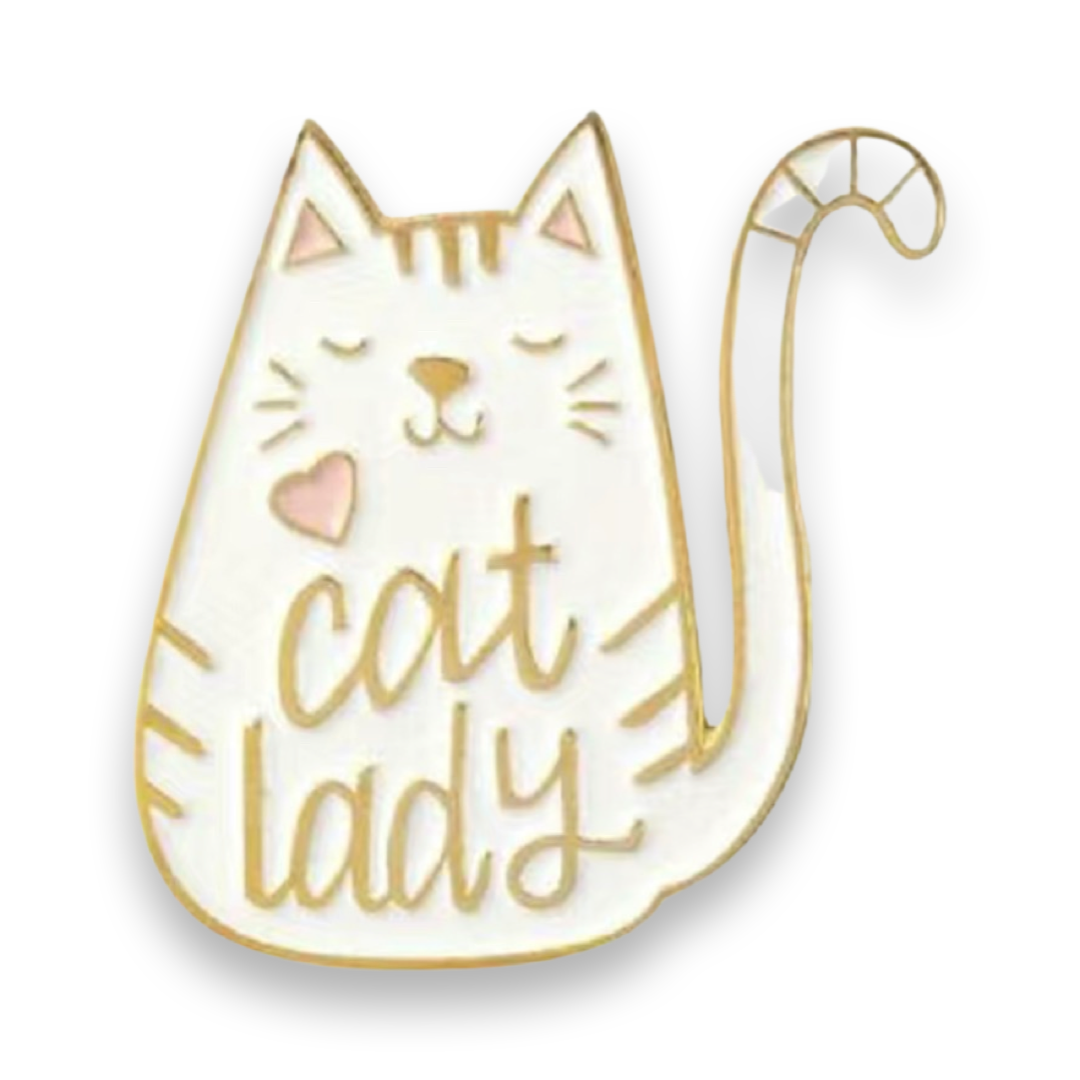 Pin Cat Lady (White) Choking Hazard Not Suitable for Children
