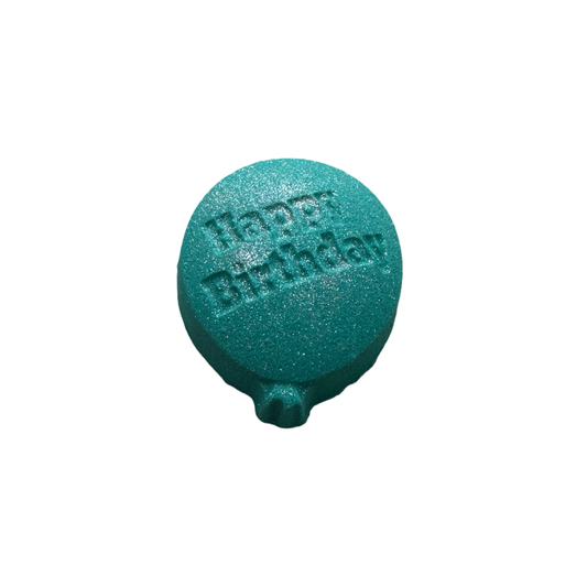 Bath Bomb - Happy Birthday Balloon - Teal - Birthday Cake