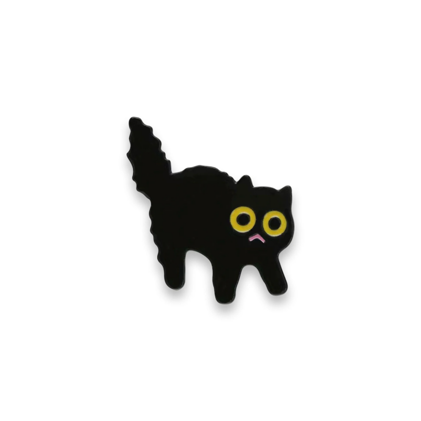 Pin - Black Scaredy Cat - Choking Hazard - Not Suitable for Children